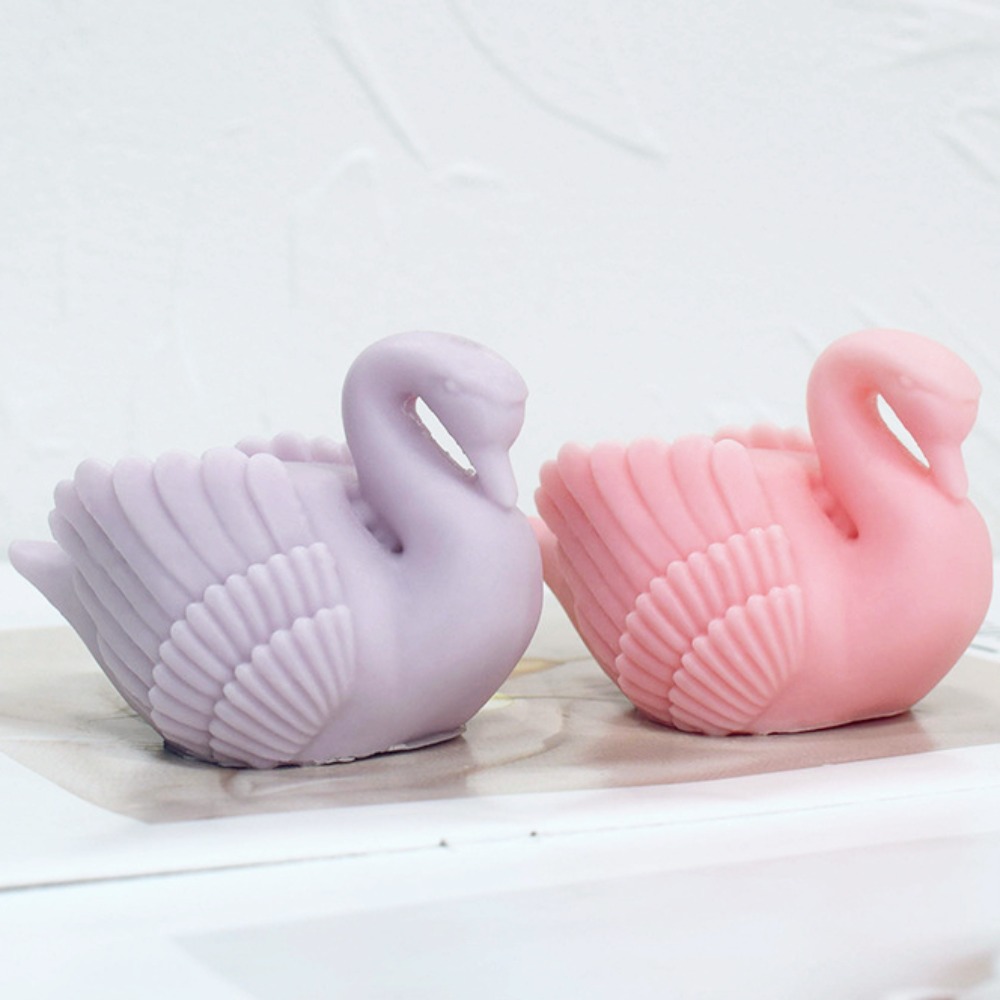 Resin Art For Wedding Gift - ホワイトスワンシリコンキャンドルモールド,鳥の動物の石鹸,樹脂,チョコレート,結婚式のケーキの装飾,芸術的な装飾,サイガス
