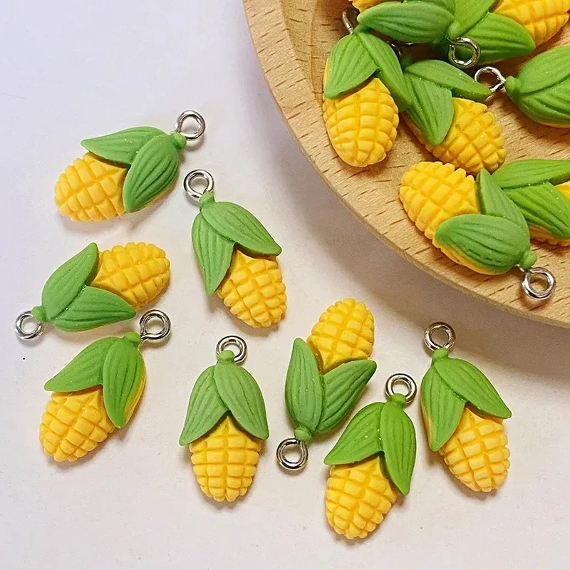 20個入り 面白いミニコーン野菜樹脂チャーム 人工食品ペンダ - Resin Art And Craft のレビューと価格
