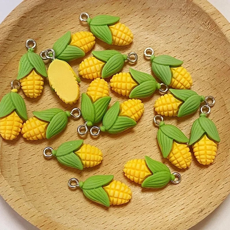 20個入り 面白いミニコーン野菜樹脂チャーム 人工食品ペンダ - Resin Art And Craft のレビューと価格