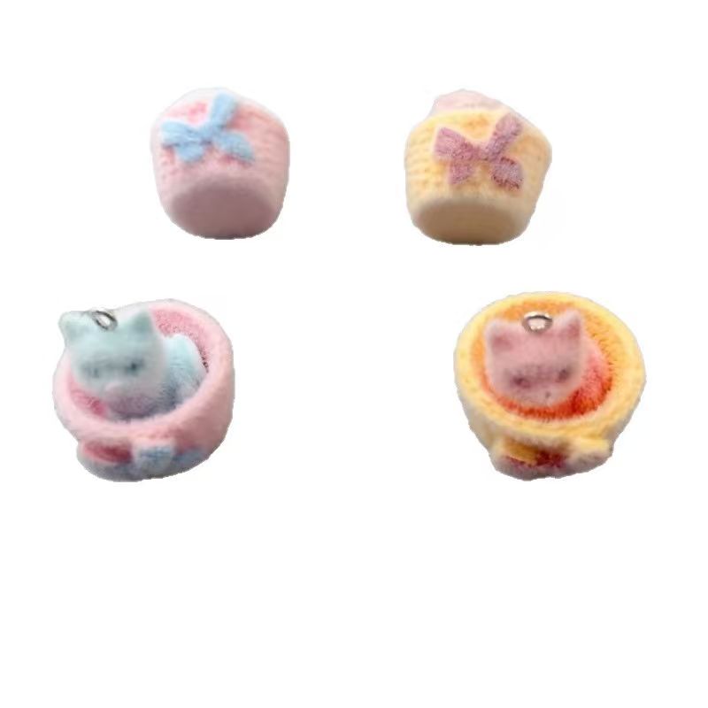 4個入り3Dぬいぐるみ樹脂製猫ペンダント、DIYジュエリー製 - Resin Art Accessories のレビューと価格