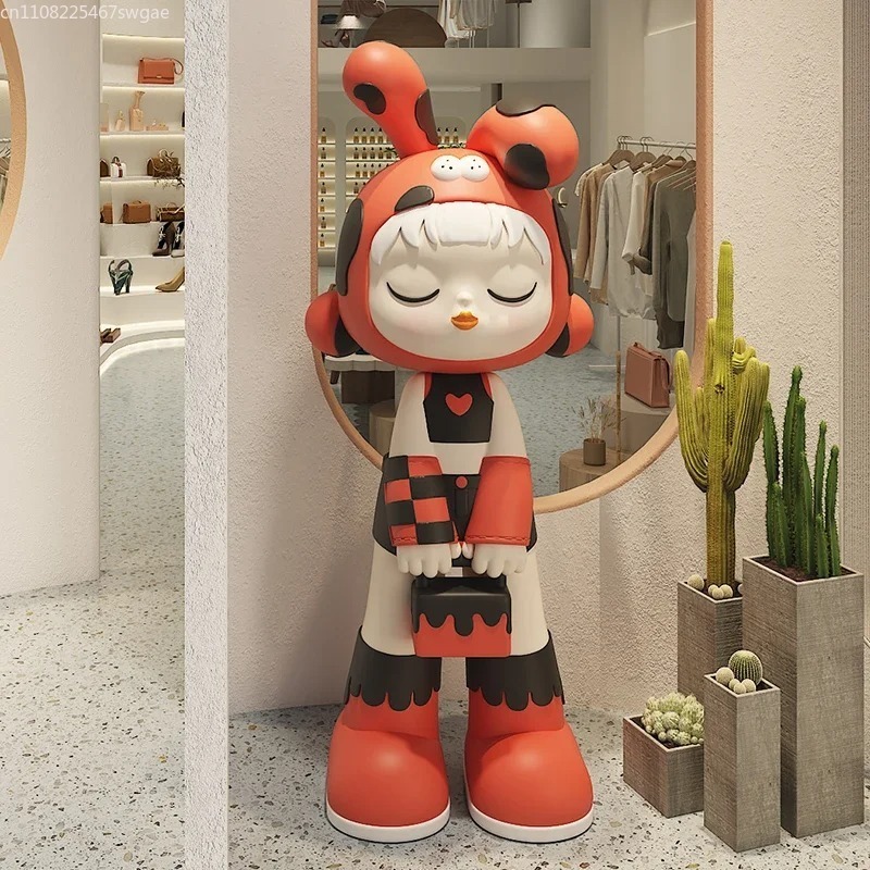 アートカートゥーンガール像 室内ファッションキャラクターモデ - Resin Art Accessories のレビューと価格
