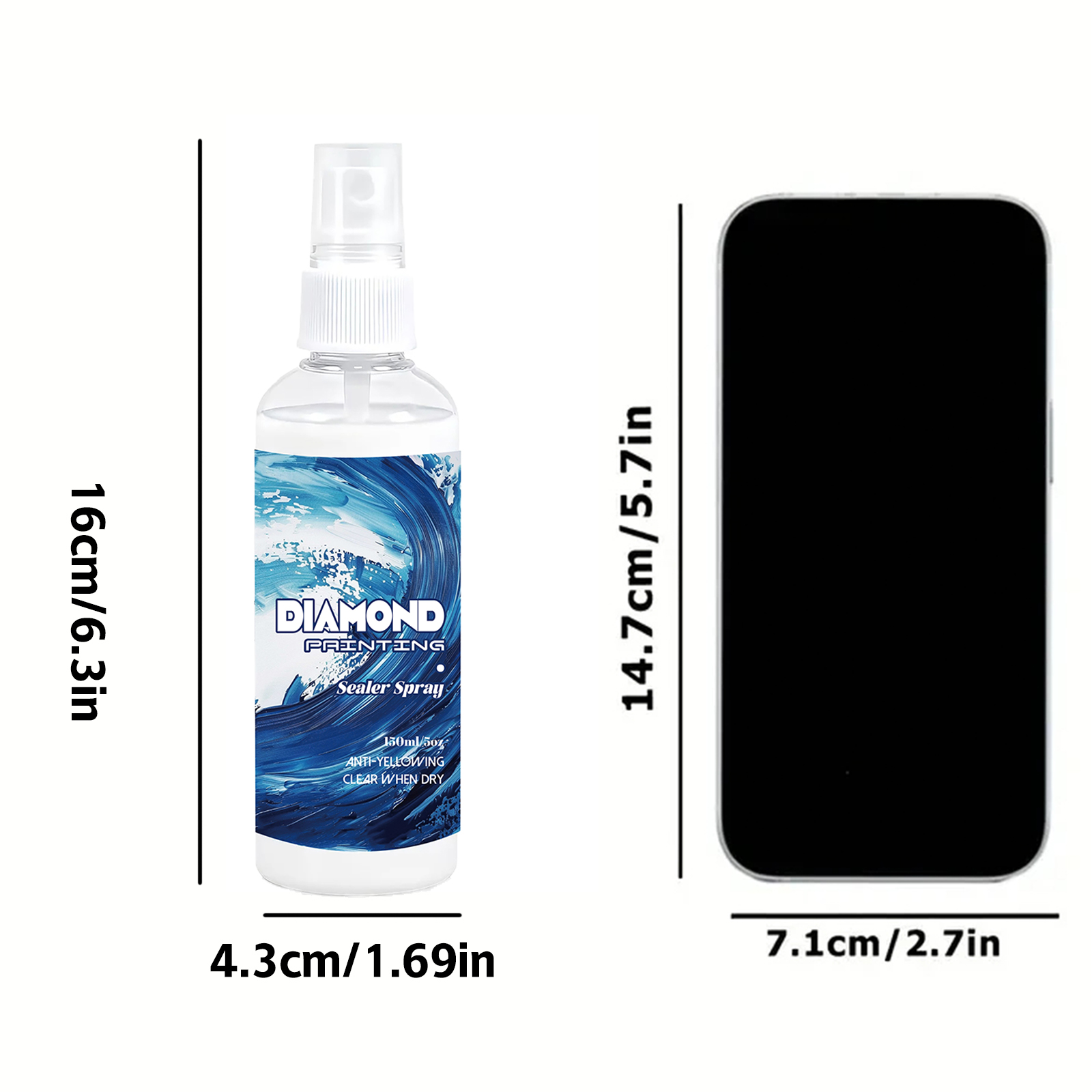 150ml ダイヤモンドペインティングシーラントスプレー ク - Resin Art Work のレビューと価格