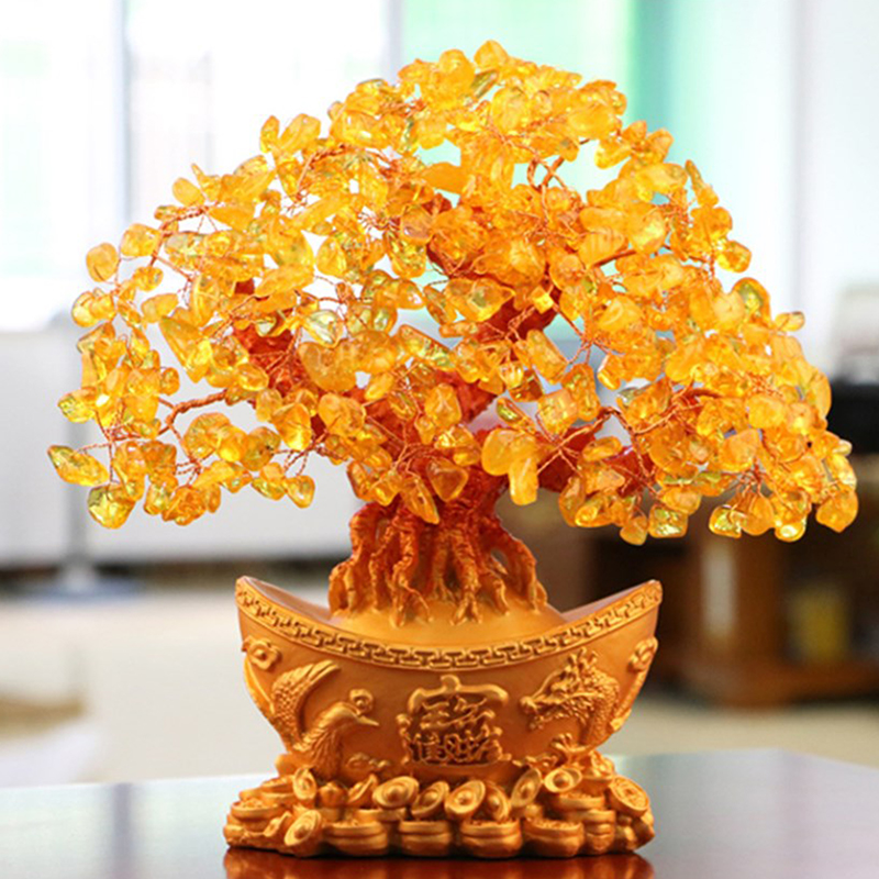 装飾用の中国のラッキーなマネーツリー、ゴールドのingot、 - Resin Art Table Top のレビューと価格
