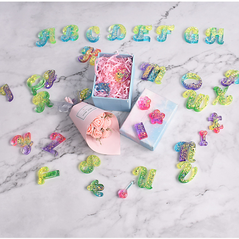 アルファベットエポキシ樹脂シリコーン型レターナンバー型 DI - Resin Art Alphabet のレビューと価格
