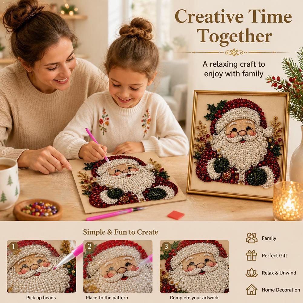クリスマス サンタクロース パールアート DIYキット 額入 - Resin Art And Craft のレビューと価格