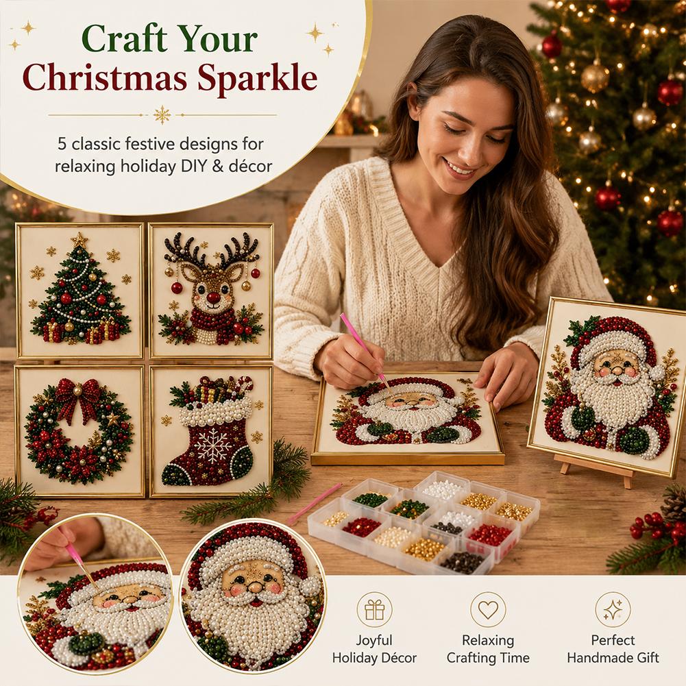 クリスマス サンタクロース パールアート DIYキット 額入 - Resin Art And Craft のレビューと価格