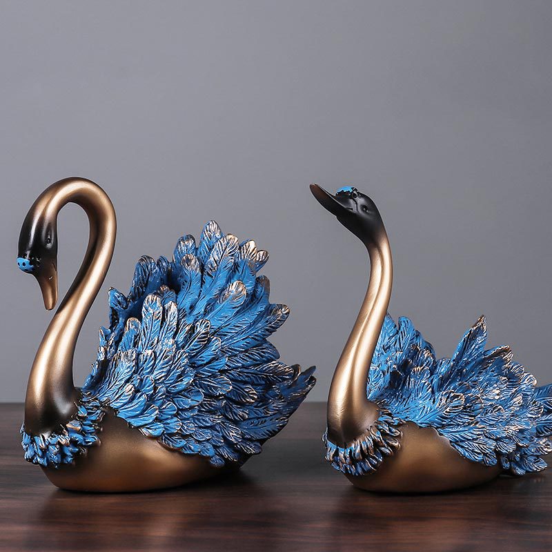 白鳥の像,家の装飾アクセサリー,モダンな彫刻,友達や恋人のた - Resin Art For Wedding Gift のレビューと価格