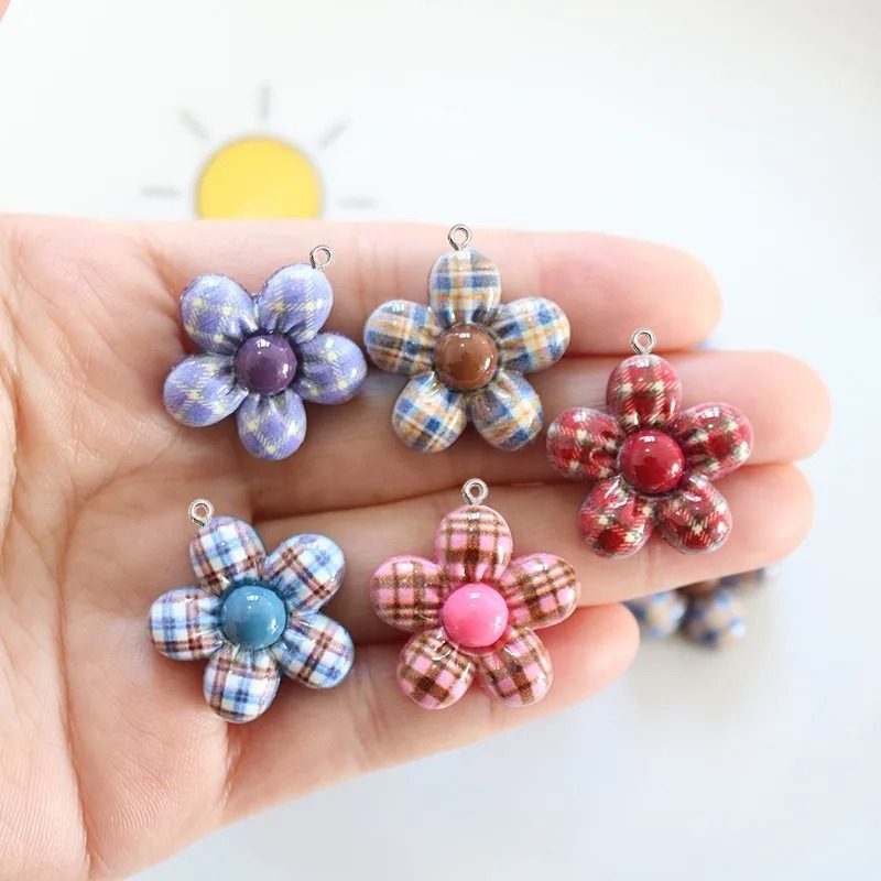 10 個甘い花平面樹脂ペンダントジュエリー所見用アクセサリー - Resin Art Accessories のレビューと価格