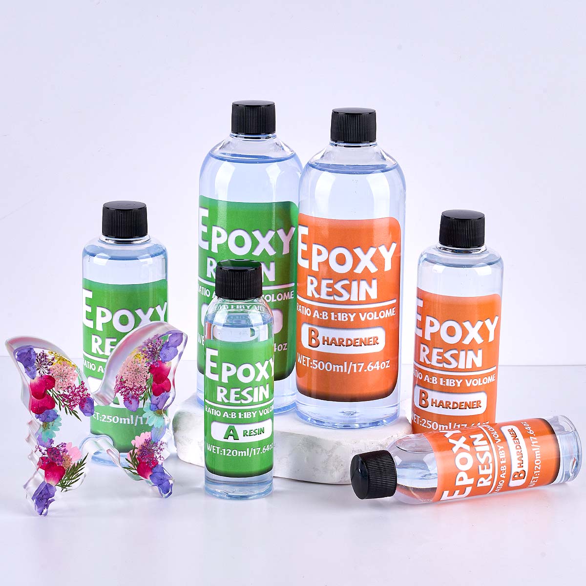1:1 比エポキシ樹脂キット黄ばみ防止新配合クリスタルクリア - Resin Art Mold のレビューと価格