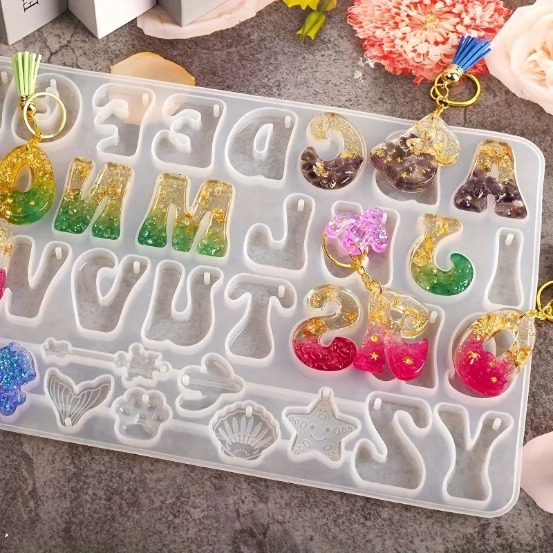 シリコーン樹脂鋳造金型セット アルファベット逆文字型 DIY - Resin Art Alphabet のレビューと価格