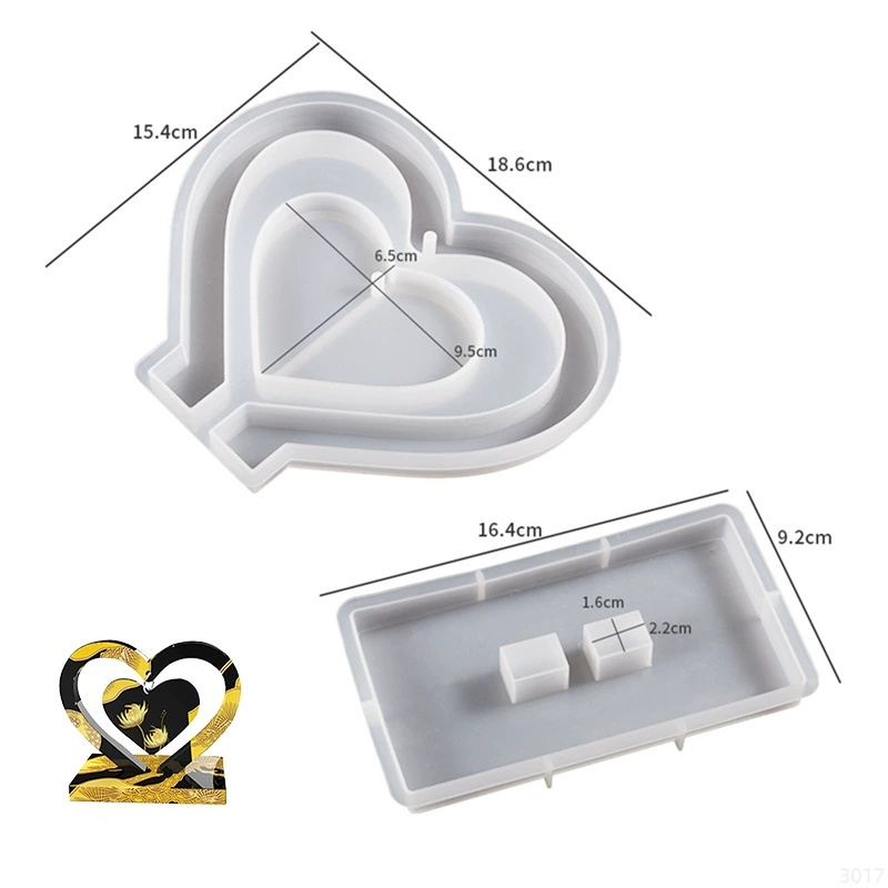文字Mmエポキシ樹脂シリコンモールドDIY母の日バレンタイン - Resin Art Heart のレビューと価格