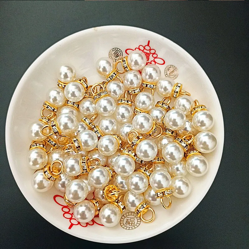 30 個ラウンドパールダイヤモンドペンダントゴールドシルバー - Resin Art For Wedding Gift のレビューと価格