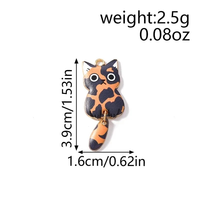 10 個 16 × 39 ミリメートルかわいい漫画猫樹脂チャ - Resin Art Calligraphy のレビューと価格