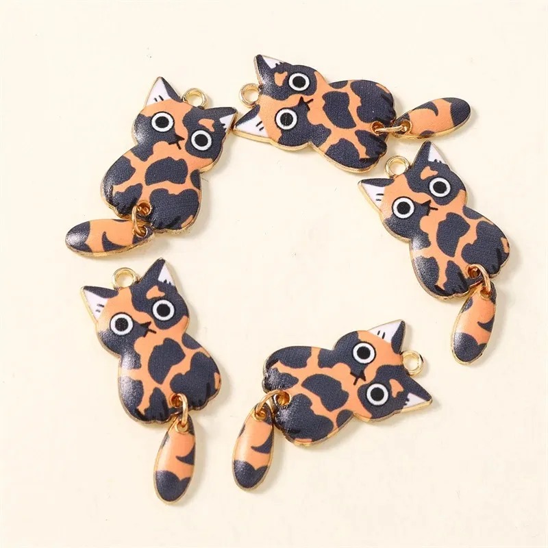 10 個 16 × 39 ミリメートルかわいい漫画猫樹脂チャ - Resin Art Calligraphy のレビューと価格
