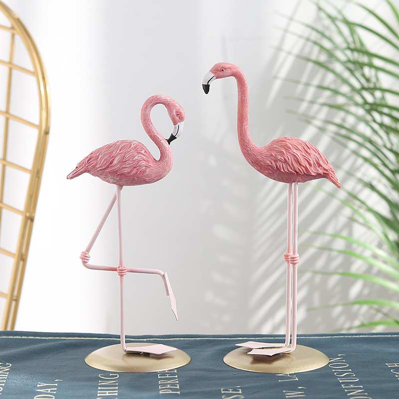ピンクのフラミンゴの置物3個セット 熱帯鳥の卓上装飾 モダン - Resin Art For Wedding Gift のレビューと価格