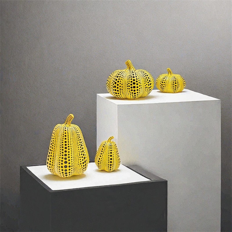 黄色いカボチャ樹脂製鳩フクロウ像オーナメントアートクラフト、 - Resin Art For Wedding Gift のレビューと価格