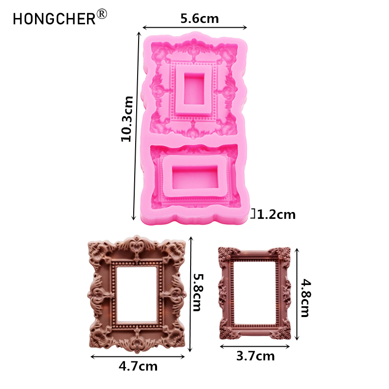ヨーロッパ風エンボス加工小型フォトフレーム彫刻チョコレートケ - Resin Art Mold のレビューと価格