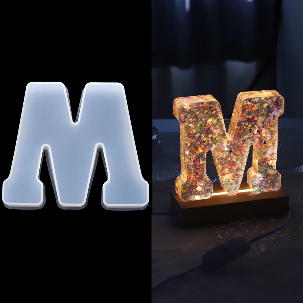 3 サイズ A から Z 文字シリコーン金型アルファベットエ - Resin Art Alphabet のレビューと価格