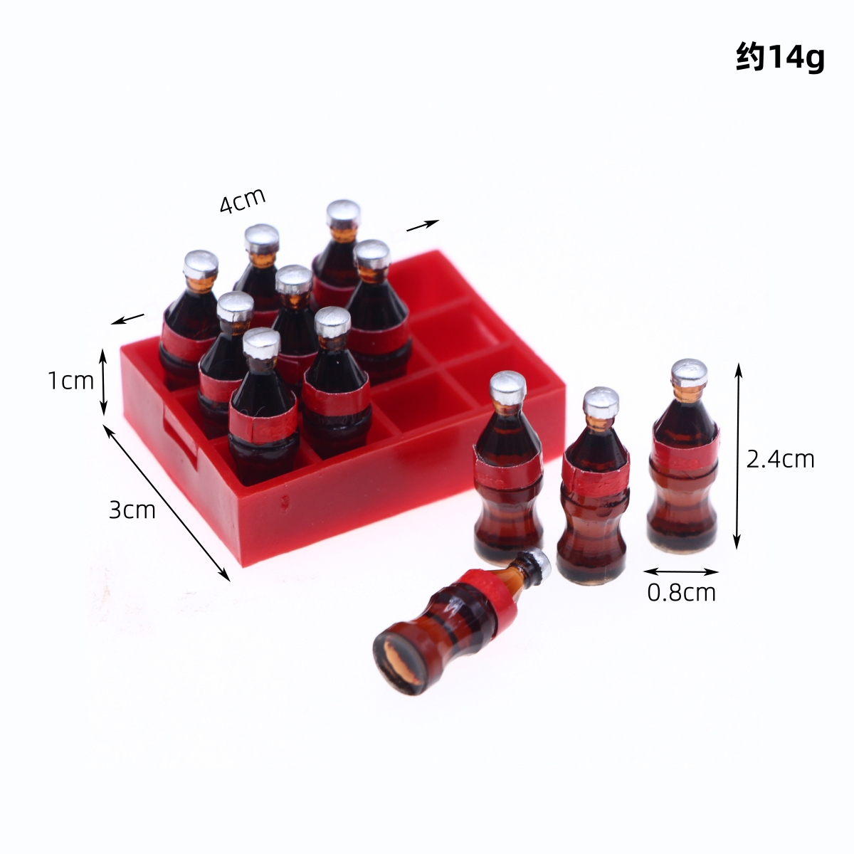 ミニコークのボトル,13個,ミニチュアコーカー,飲み物,コー - Resin Art Workshop のレビューと価格