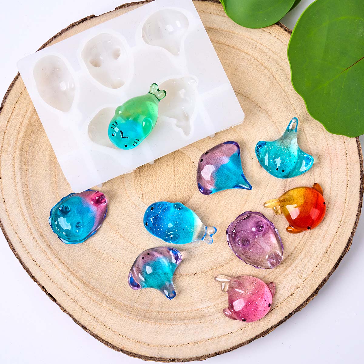 3Dヒーリング可愛いマンタ鯨シリコンモールドDIYキーホルダ - Resin Art Mold のレビューと価格