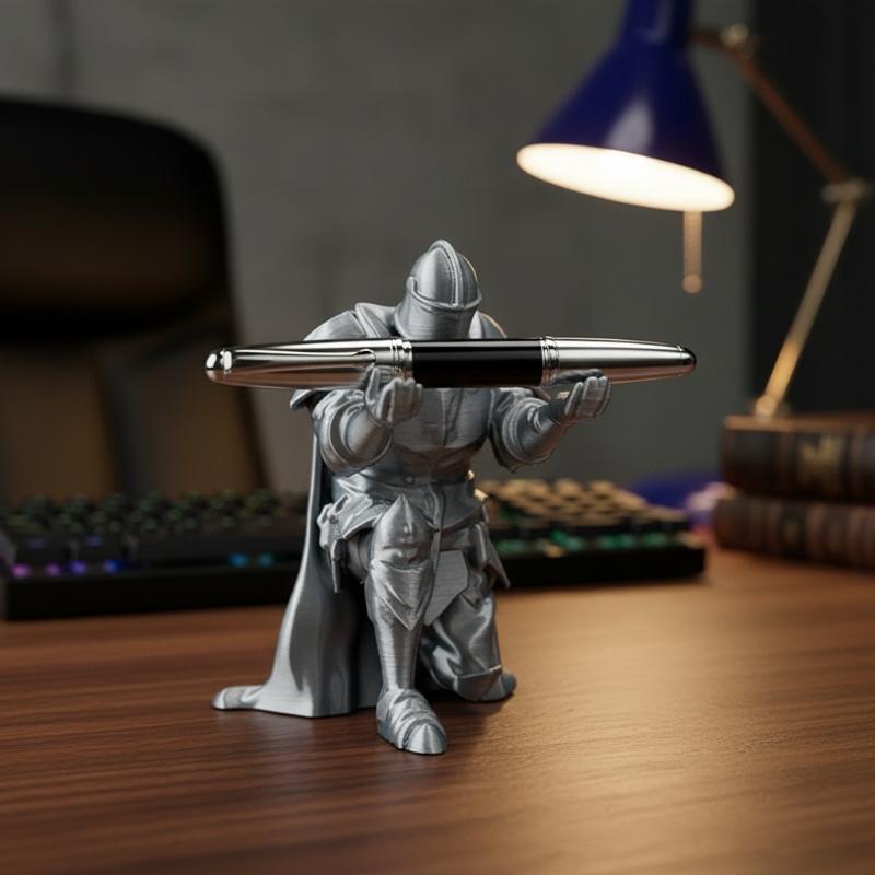 騎士ペンホルダー樹脂中世鎧デスクオーガナイザー画材オフィス用 - Resin Art Workshop のレビューと価格