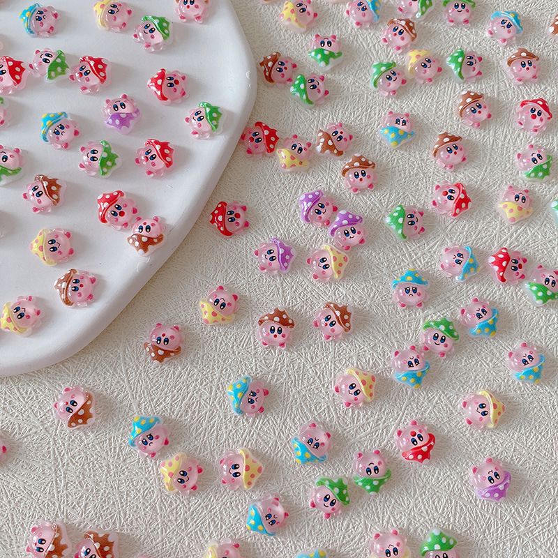 2/10/20 個カービィネイルチャーム 3D 樹脂かわいい - Resin Art Accessories のレビューと価格