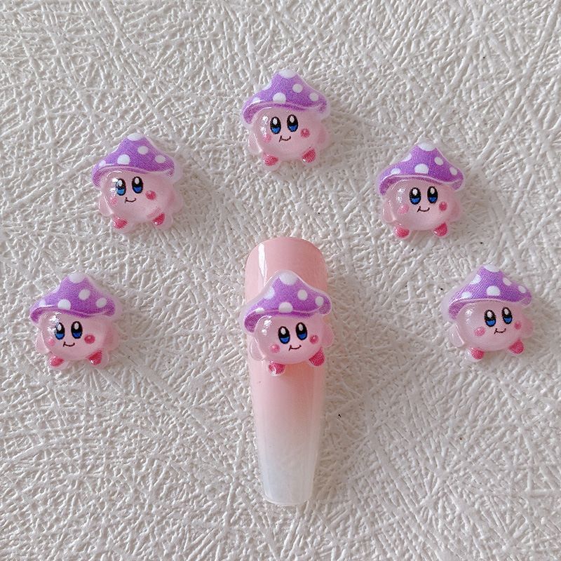 2/10/20 個カービィネイルチャーム 3D 樹脂かわいい - Resin Art Accessories のレビューと価格