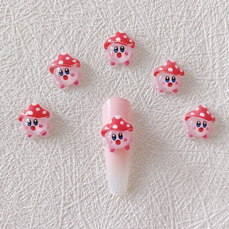 2/10/20 個カービィネイルチャーム 3D 樹脂かわいい - Resin Art Accessories のレビューと価格