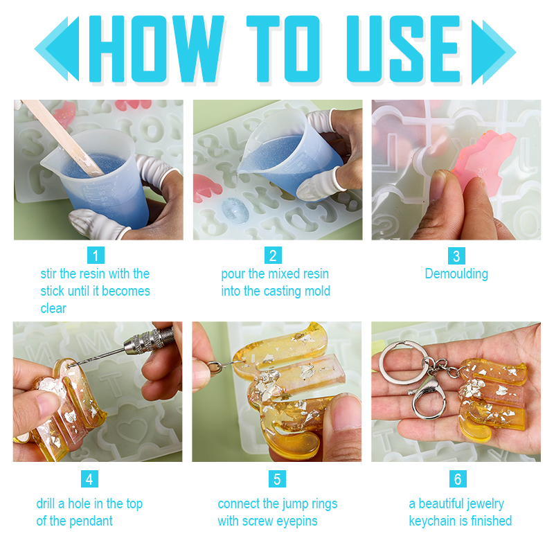 アルファベットキーホルダー金型アルファベット樹脂シリコーン金 - Resin Art Alphabet のレビューと価格