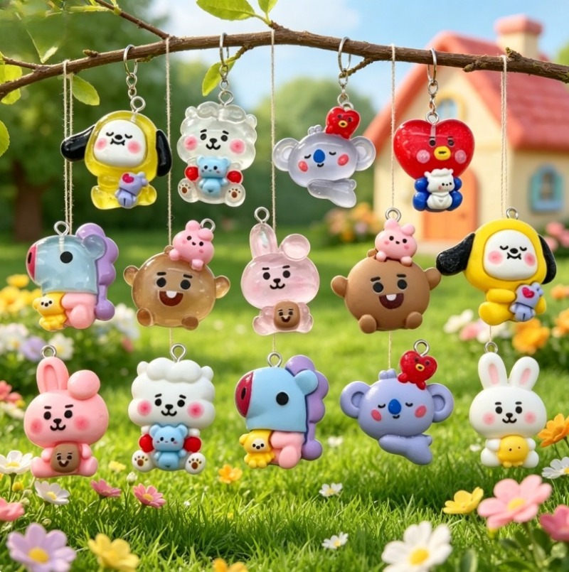 7 個 BT21 樹脂漫画チャーム DIY アクセサリークラ - Resin Art Accessories のレビューと価格