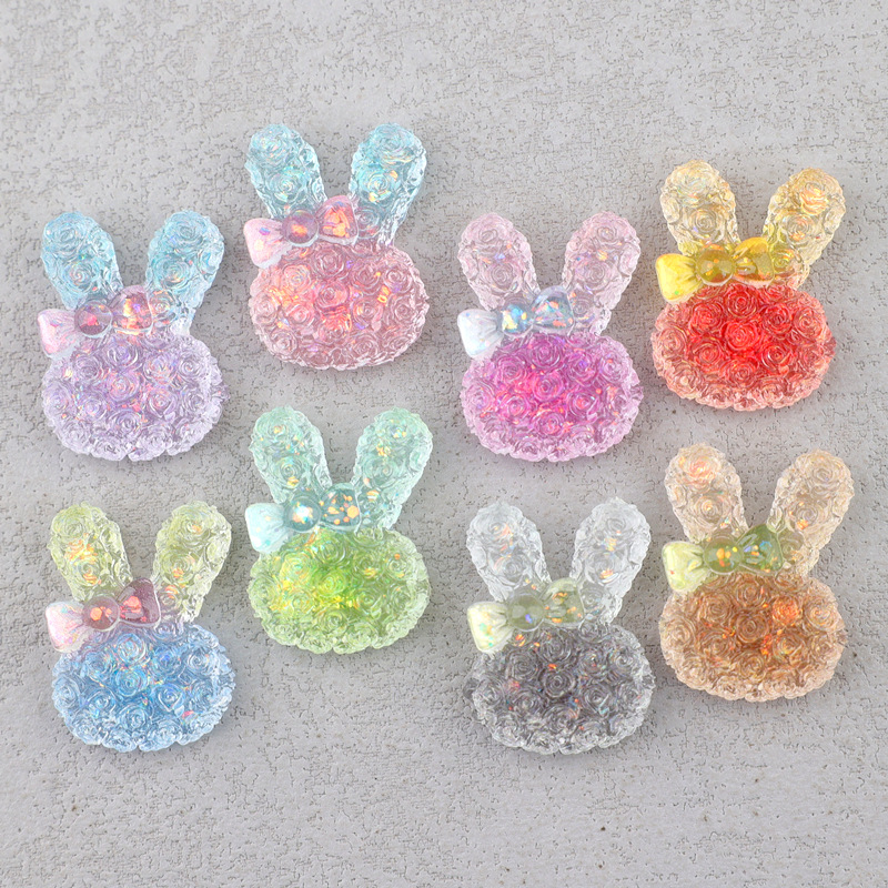 5個入り 18*25mm 光るグラデーションウサギレジンカボ - Resin Art And Craft のレビューと価格