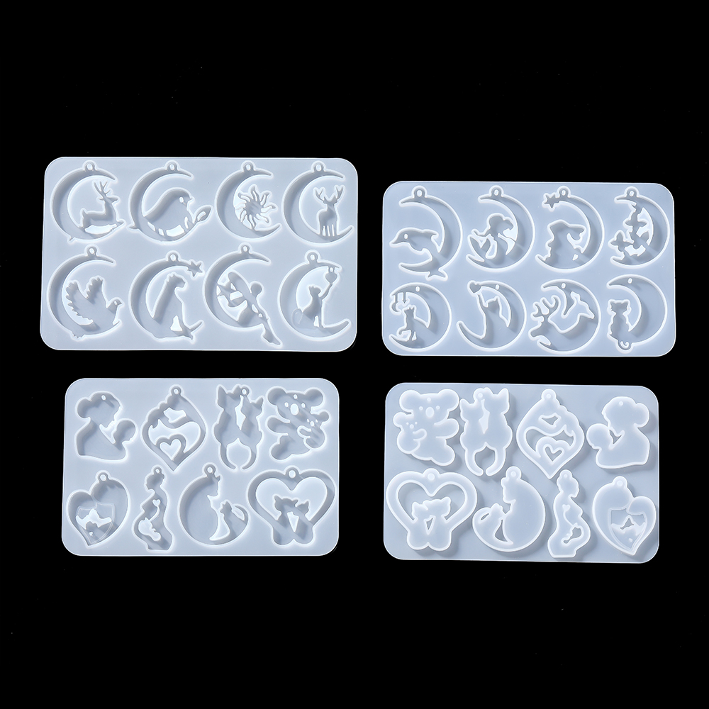 エポキシ樹脂のシリコーンと動物の形をした金型,イヤリング,ペ - Resin Art Alphabet のレビューと価格