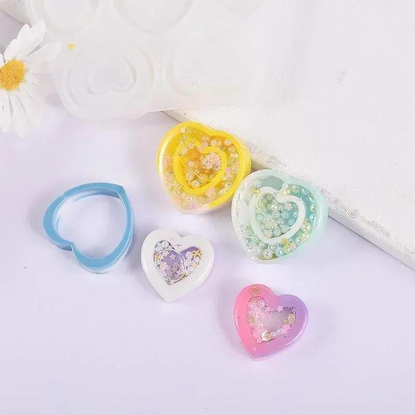 樹脂シェーカーシリコーン金型 DIY ハート形金型シリコーン - Resin Art Heart のレビューと価格