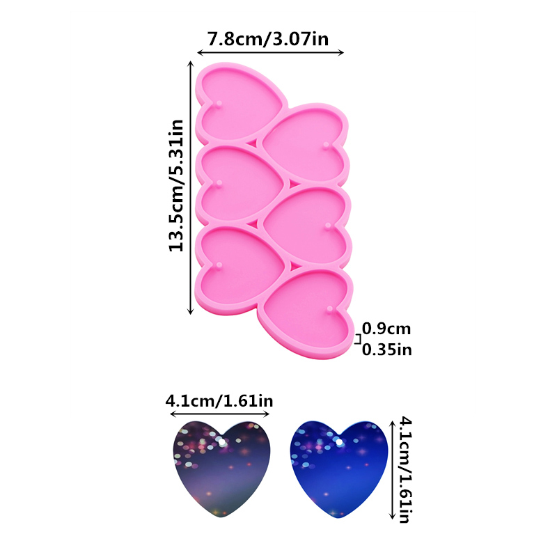 GJ-226 光沢のあるハート形 DIY エポキシ樹脂シリコ - Resin Art Heart のレビューと価格