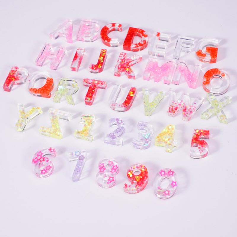 ホーム DIY 装飾 1 PC クリスタルエポキシ樹脂シリコ - Resin Art Alphabet のレビューと価格