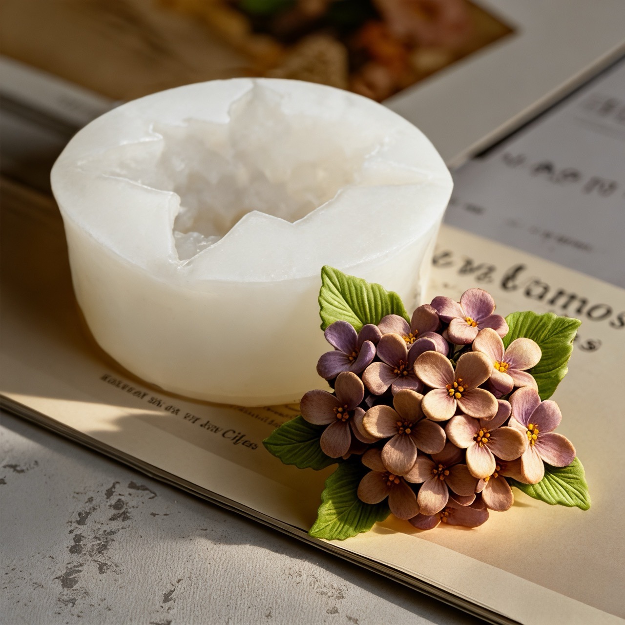 3Dローズライラックフラワーシリコンモールド2個、樹脂やキャ - Resin Art For Wedding Gift のレビューと価格
