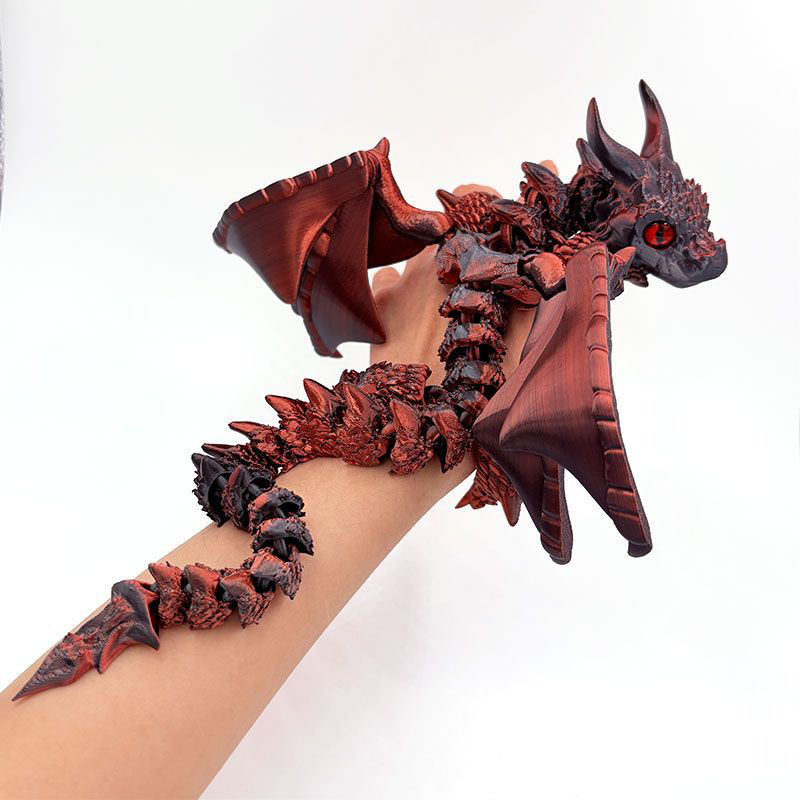 3Dプリント製の翼のある馬車ドラゴンの置物、ランダムな目付き - Resin Art Table Top のレビューと価格