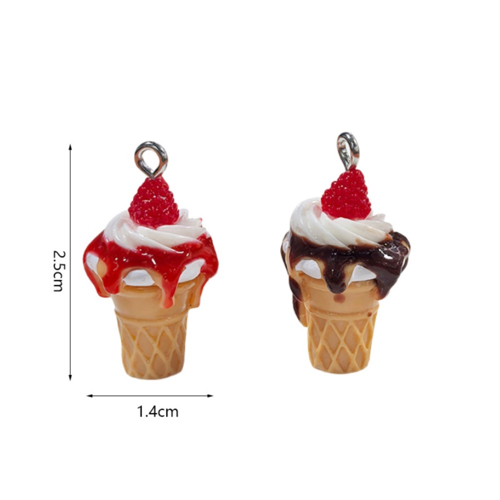 10 個かわいい 3D シミュレーション食品アイスクリーム樹 - Resin Art Accessories のレビューと価格