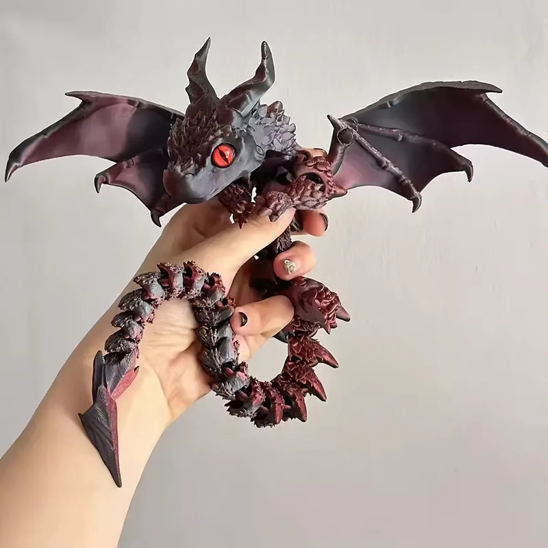 3Dプリント翼付きキャリッジドラゴンフィギュア、ランダムな目 - Resin Art Table Top のレビューと価格