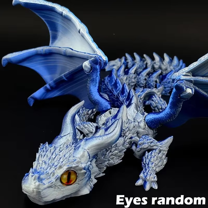 3Dプリント翼付きキャリッジドラゴンフィギュア、ランダムな目 - Resin Art Table Top のレビューと価格