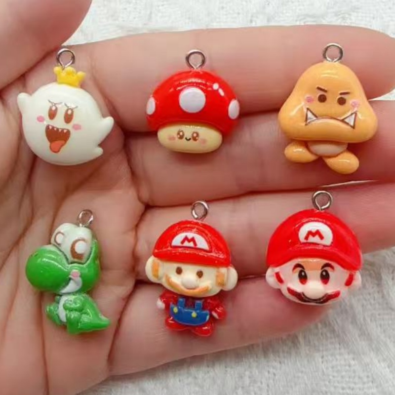 10個入り樹脂製漫画ペンダント、DIYジュエリー製作イヤリン - Resin Art Calligraphy のレビューと価格