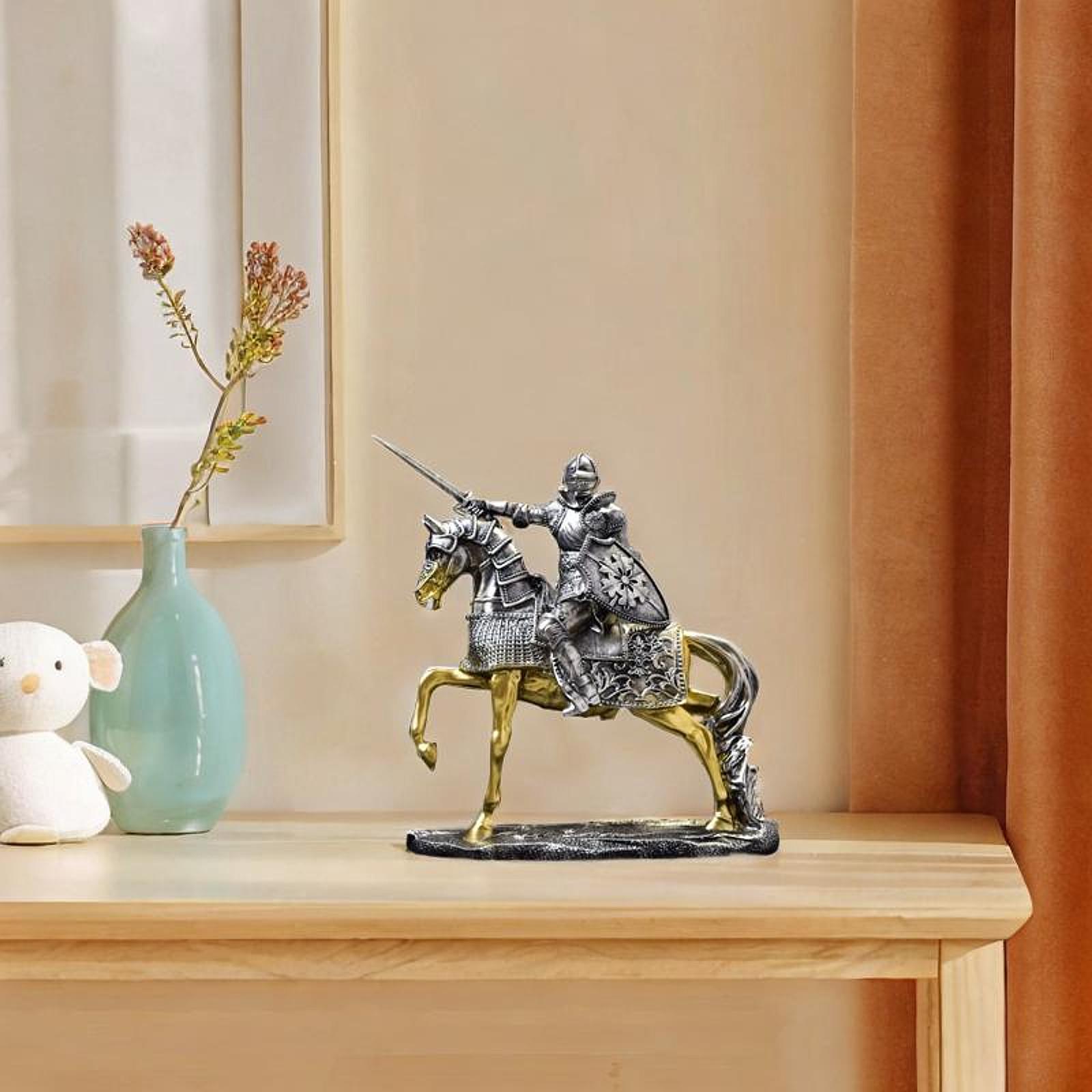 樹脂騎士像,レトロな芸術作品,装飾的な置物,テーブルの装飾, - Resin Art Table Top のレビューと価格